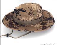 Adults Casual Solid Color Camouflage Flat Eaves Bucket Hat sku image 11