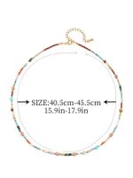 Classic Style Color Block Stainless Steel Natural Stone Seed Bead Beaded Women's Necklace main image 2