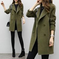 Foreign Trade Explosion 2022 Autumn And Winter New Coat Woolen Coat Women's Mid-length Cocoon Shaped Double Breasted Woolen Loose Slimming main image 8