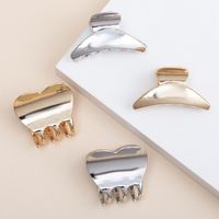 Women's Simple Style Solid Color Metal Plating Hair Claws main image 2
