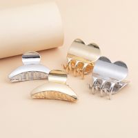 Women's Simple Style Solid Color Metal Plating Hair Claws main image 4