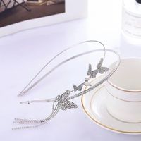 Women's Simple Style Butterfly Metal Inlay Zircon Hair Band main image 1