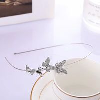 Women's Simple Style Butterfly Metal Inlay Zircon Hair Band main image 2