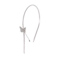 Women's Simple Style Butterfly Metal Inlay Zircon Hair Band main image 4