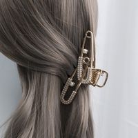 Women's Simple Style Solid Color Metal Plating Hair Claws main image 1