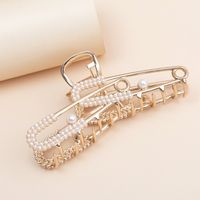 Women's Simple Style Solid Color Metal Plating Hair Claws main image 4