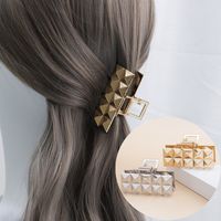 Women's Simple Style Square Metal Plating Hair Claws main image 1