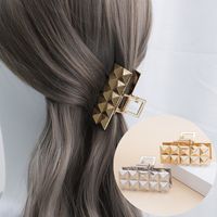 Women's Simple Style Square Metal Plating Hair Claws main image 6