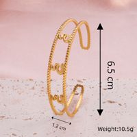 Casual Classic Style C Shape Lines Snake 304 Stainless Steel 18K Gold Plated Bangle In Bulk main image 2