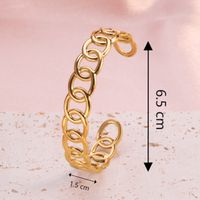 Casual Classic Style C Shape Lines Stainless Steel Plating Gold Plated Silver Plated Bangle sku image 9