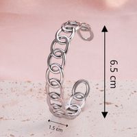 Casual Classic Style C Shape Lines Stainless Steel Plating Gold Plated Silver Plated Bangle sku image 2