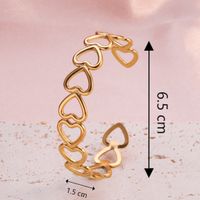 Casual Classic Style C Shape Lines Stainless Steel Plating Gold Plated Silver Plated Bangle main image 5