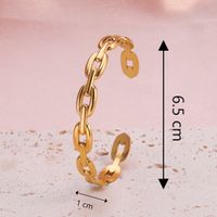 Casual Classic Style C Shape Lines Stainless Steel Plating Gold Plated Silver Plated Bangle main image 6
