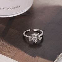 Simple Style Bee Copper Plating Inlay Zircon Open Rings main image 4