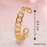Casual Classic Style C Shape Lines Stainless Steel Plating Gold Plated Silver Plated Bangle main image 3