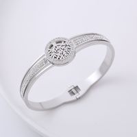 Classic Style Life Tree Stainless Steel Artificial Rhinestones Bangle In Bulk main image 4