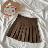 Summer Spring Autumn Casual Preppy Style Solid Color Chiffon Above Knee Skirts main image 10