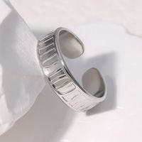 304 Stainless Steel 18K Gold Plated Simple Style Plating Solid Color Open Rings main image 4