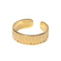 304 Stainless Steel 18K Gold Plated Simple Style Plating Solid Color Open Rings main image 2