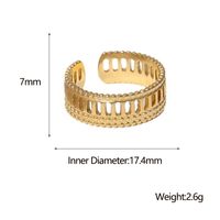 304 Stainless Steel 18K Gold Plated Simple Style Commute Plating Solid Color Open Rings main image 2