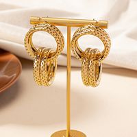 1 Pair Ig Style Retro Round Plating Alloy Gold Plated Drop Earrings main image 5