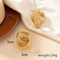 1 Pair Ig Style Retro Round Plating Alloy Gold Plated Drop Earrings main image 2