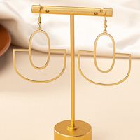 1 Pair Ig Style Simple Style Geometric Plating Alloy Gold Plated Drop Earrings main image 5