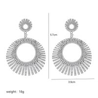1 Pair Retro Luxurious Circle Plating Inlay Copper Zircon White Gold Plated Drop Earrings main image 2
