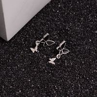 1 Paire Style Simple Style Classique Papillon Le Cuivre Boucles D'oreilles main image 4