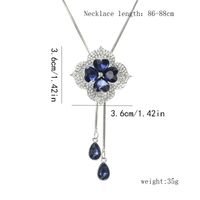 Lady Flower Alloy Glass Copper Inlay Artificial Rhinestones Sweater Chain main image 5