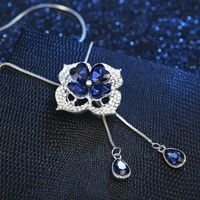Lady Flower Alloy Glass Copper Inlay Artificial Rhinestones Sweater Chain main image 2