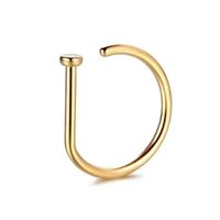 3 Pieces Nose Rings & Studs Simple Style Solid Color Stainless Steel Plating 18K Gold Plated main image 6