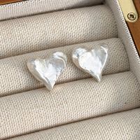 1 Pair Streetwear Heart Shape Alloy Ear Studs sku image 2