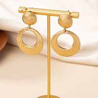 1 Pair Retro Geometric Plating Alloy Gold Plated Drop Earrings main image 5