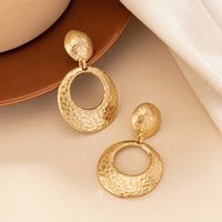 1 Pair Retro Geometric Plating Alloy Gold Plated Drop Earrings main image 1