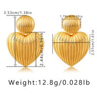 1 Pair Elegant Retro Heart Shape Copper Drop Earrings main image 7
