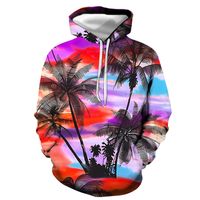 Men's Printing Casual Long Sleeve Loose Hooded main image 1