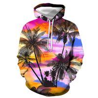 Men's Printing Casual Long Sleeve Loose Hooded sku image 22