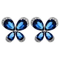 1 Pair Simple Style Butterfly Plating Inlay Copper Zircon White Gold Plated Ear Studs main image 6