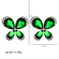 1 Pair Simple Style Butterfly Plating Inlay Copper Zircon White Gold Plated Ear Studs main image 2
