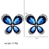 1 Pair Simple Style Butterfly Plating Inlay Copper Zircon White Gold Plated Ear Studs main image 3