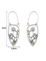 1 Pair Retro Dragonfly Plating Inlay Zinc Alloy Artificial Gemstones Silver Plated Drop Earrings main image 5