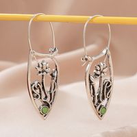 1 Pair Retro Dragonfly Plating Inlay Zinc Alloy Artificial Gemstones Silver Plated Drop Earrings main image 7