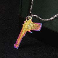 Casual Pistol 201 Stainless Steel Zinc Alloy Unisex Pendant Necklace main image 7