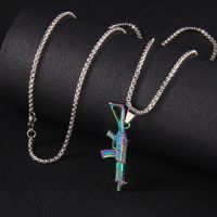 Casual Pistol 201 Stainless Steel Zinc Alloy Unisex Pendant Necklace main image 9