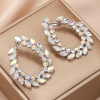 1 Pair Classic Style Water Droplets Plating Inlay Zinc Alloy Artificial Gemstones 18k Gold Plated Ear Studs main image 2