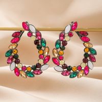 1 Pair Classic Style Water Droplets Plating Inlay Zinc Alloy Artificial Gemstones 18k Gold Plated Ear Studs main image 5