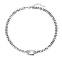 304 Stainless Steel Casual Simple Style Polishing Enamel Oval Bracelets Necklace sku image 3