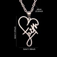 Simple Style Letter 201 Stainless Steel Unisex Necklace sku image 1