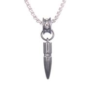 Classic Style Bullet 201 Stainless Steel Zinc Alloy Rhinestone Men's Necklace main image 2
